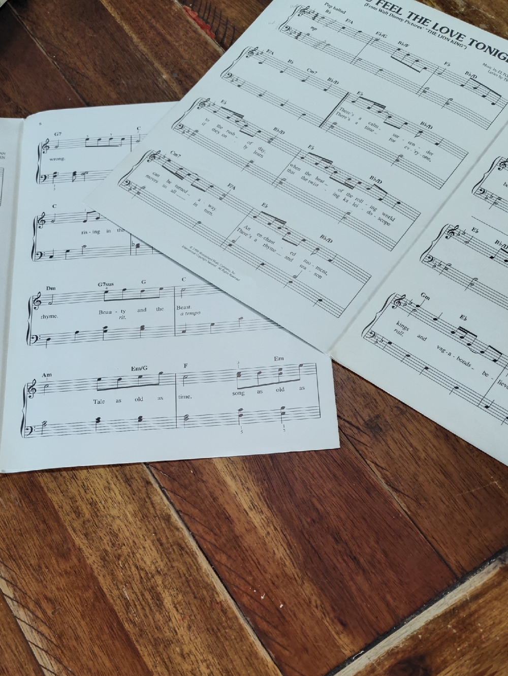 The Lion King And Beauty And The Beast Disney Sheet Music Vintage 1990s - Picture 4 of 6